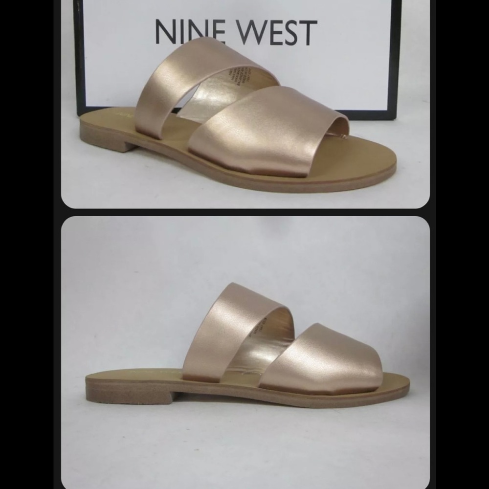 Nine West Emdown Sandals In Silver, Brand New